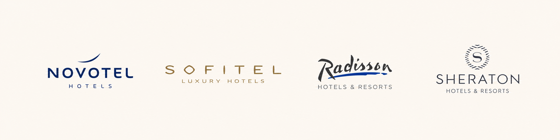 Radisson, Rixos and InterContinental hotel logos